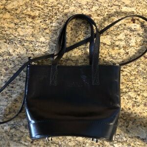 Vera Pelle Crossbody Black Leather Bag